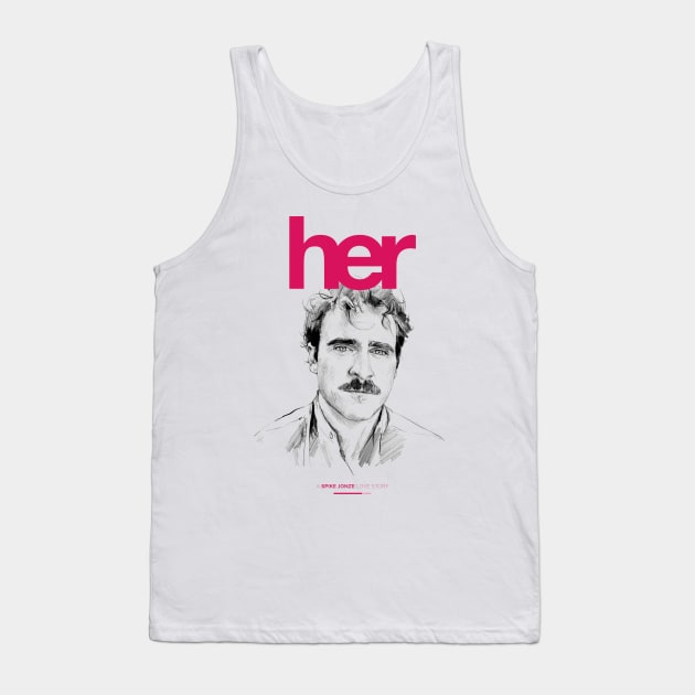 Her movie - Joaquin Phoenix Tank Top by Belén Diz Juncal